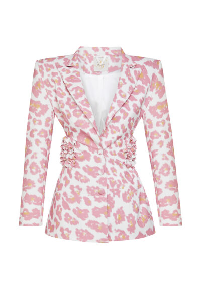 Nicole Blazer – Printed Crepe