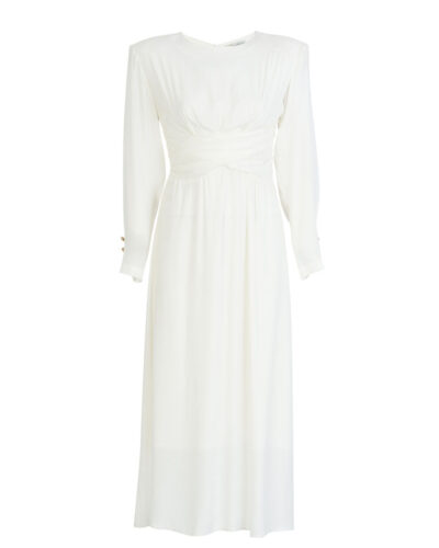 Thriller Midi Dress with Draped Waist Detail