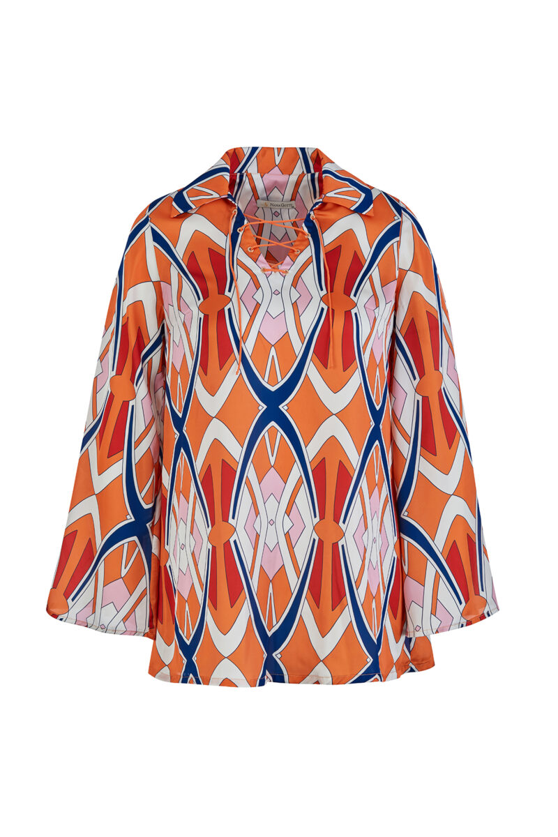 Saffron Top – Aegean-Inspired Statement Blouse