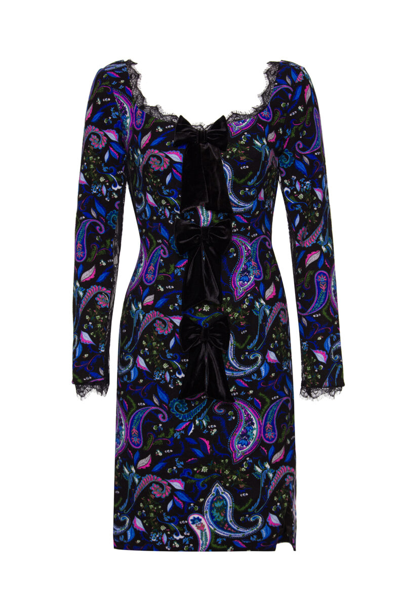 Gaia Lace Cut-Out Flannel Dress