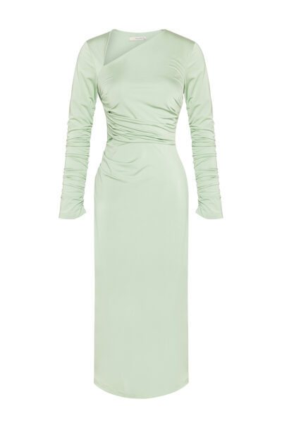 Elegant Mint Green Party Wear Dress for Women