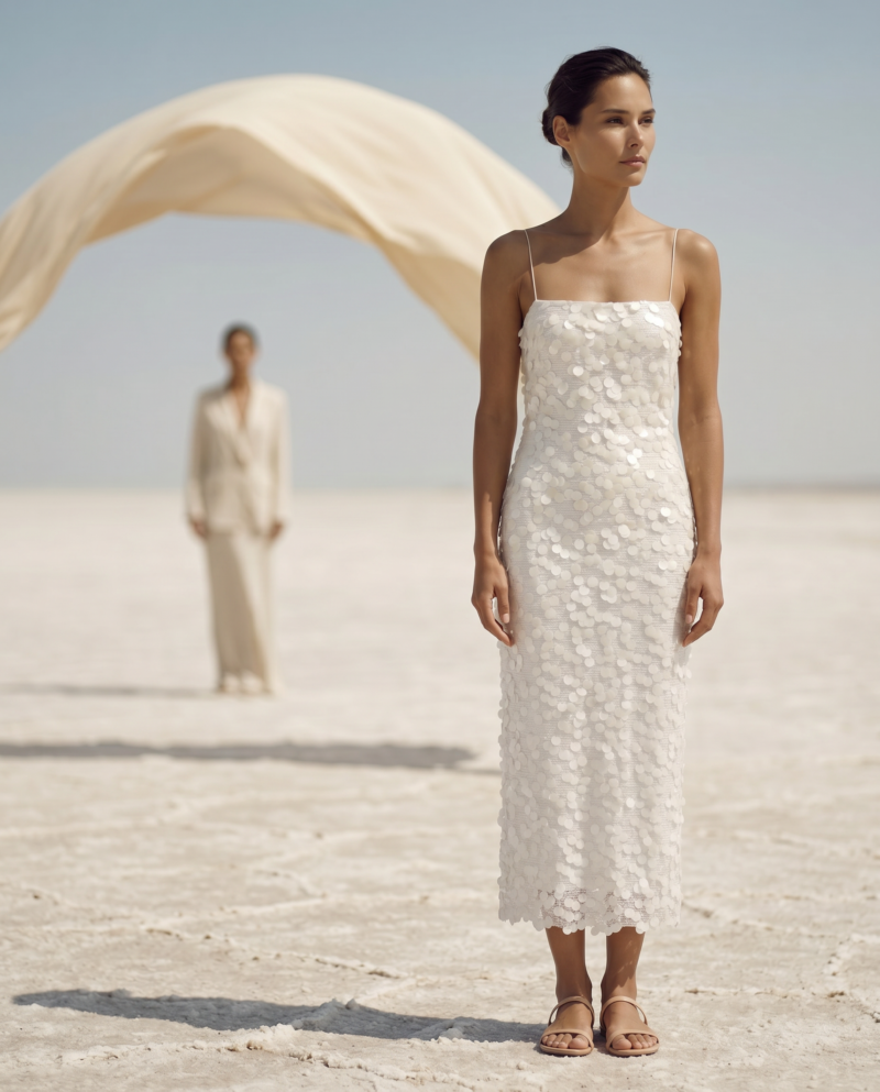 matt pearl of mother sequin dress