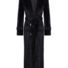 black short-hair fur coat with a tailored fit