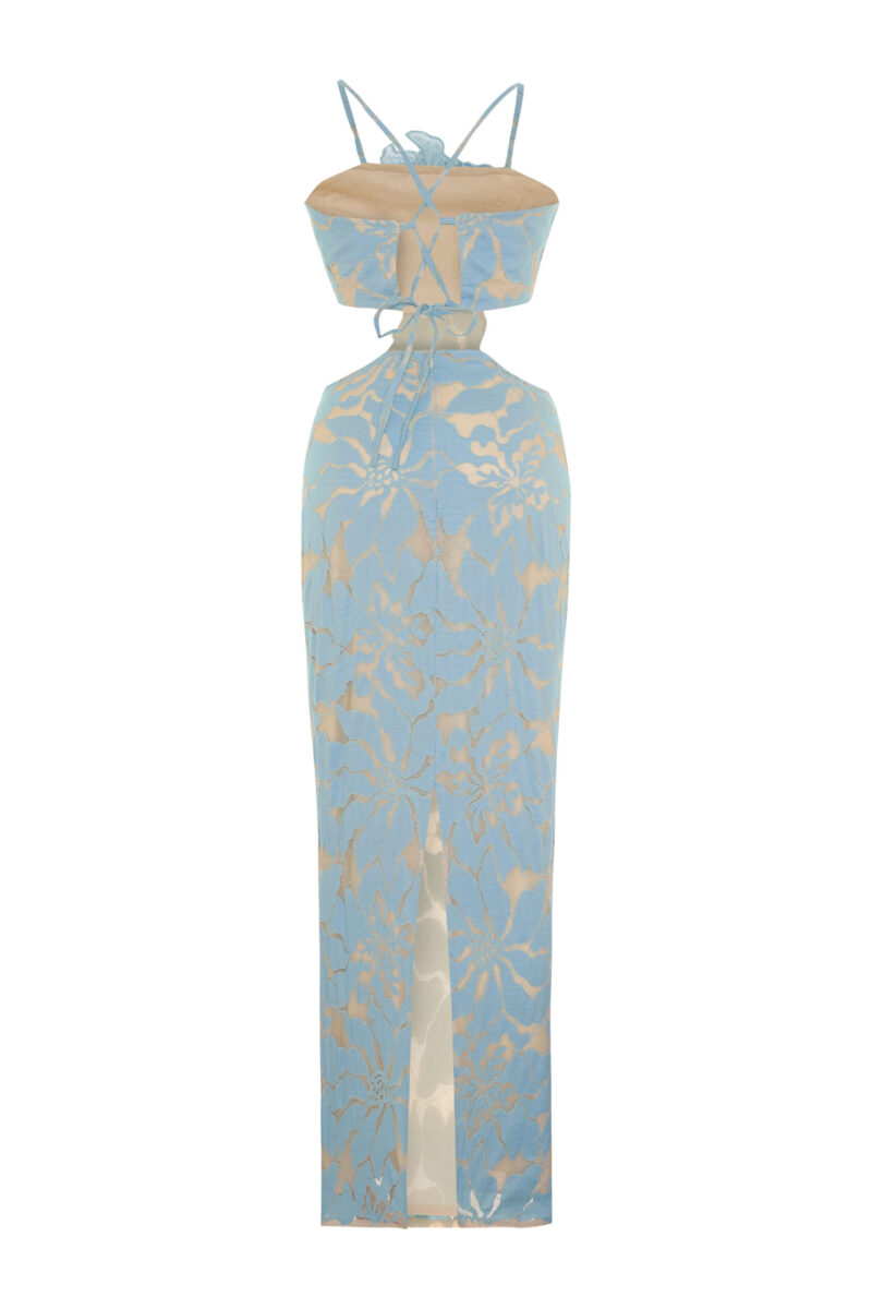 Zeyna Dress – Beaded Embroidered Tulle Maxi Dress