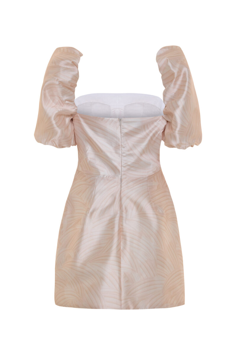 Kalya Off-Shoulder Twill Satin Mini Dress