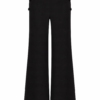 Black Orchid Pants – Crepe Wide-Leg Trousers with Button Detail