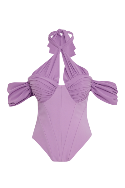 Sakura Corset – Crepe & Chiffon Halter Top