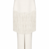 Bianca Fringe Cape Crepe Evening Gown