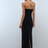 Delara Strapless Lace-Trim Velvet Maxi Dress