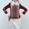 Vireya Blazer – Red Feather Trim Statement Blazer