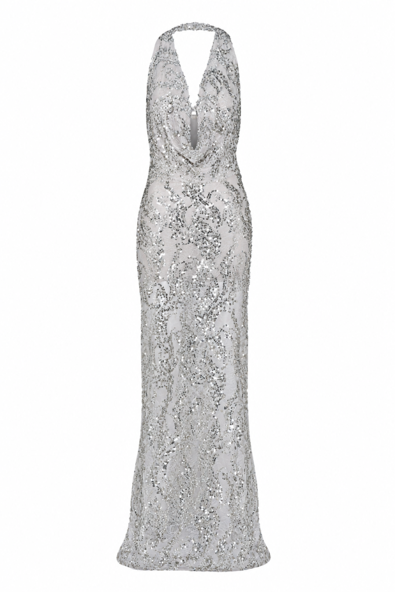 AVA Silver sequin dress