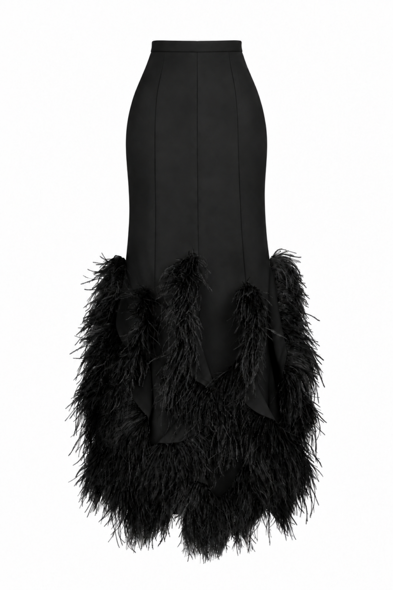 Myla High-Waisted Crepe Skirt